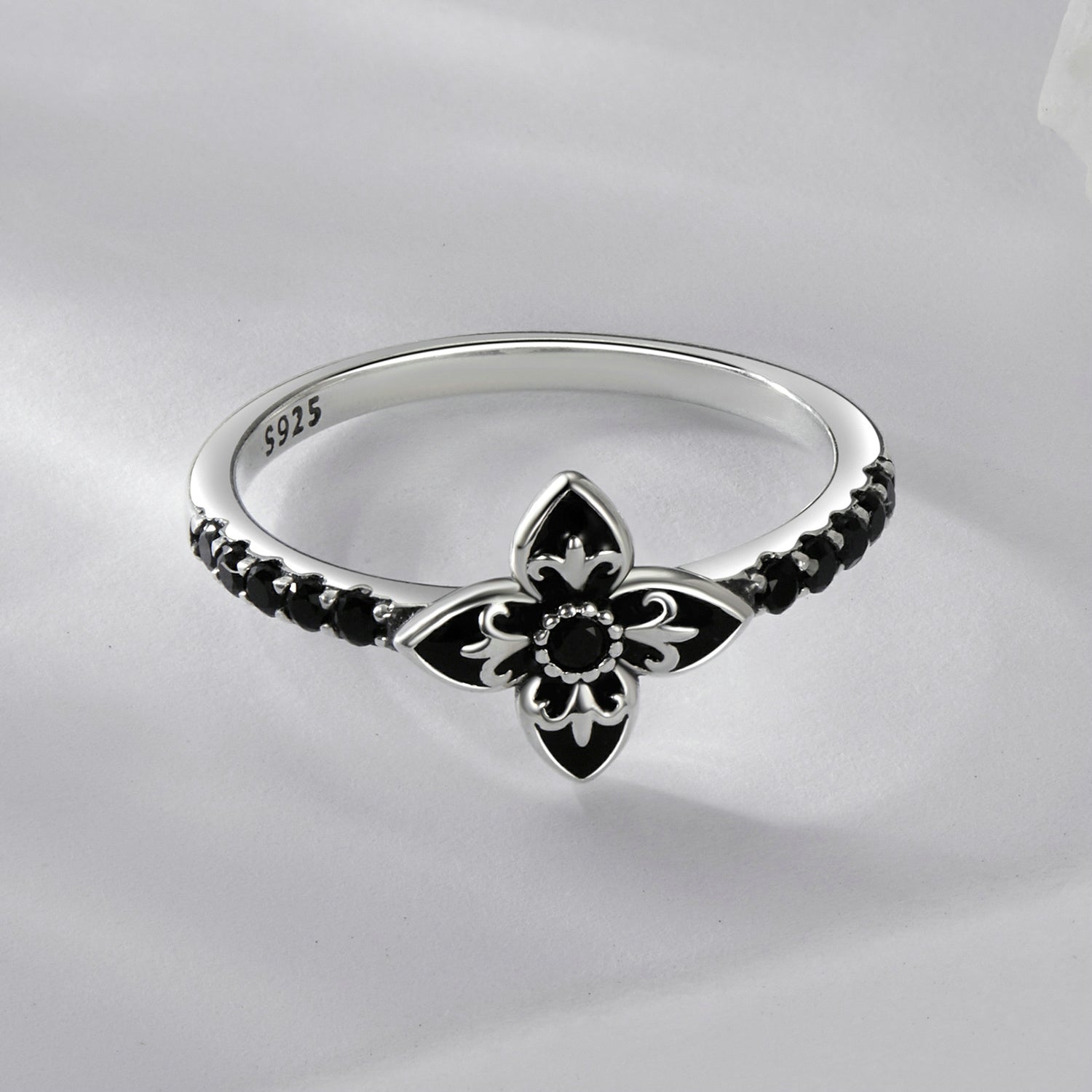925 Sterling Silver Enamel 0.9x1.0cm Pendant Rings for Women on sale at MyriadMart