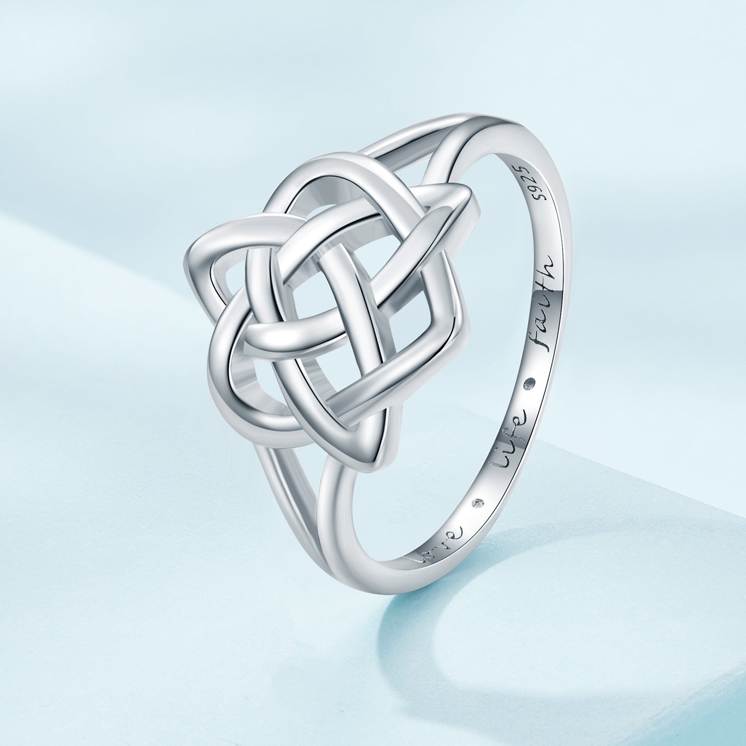 925 Sterling Silver Ring Size 6.0 with Platinum Plating on sale at MyriadMart