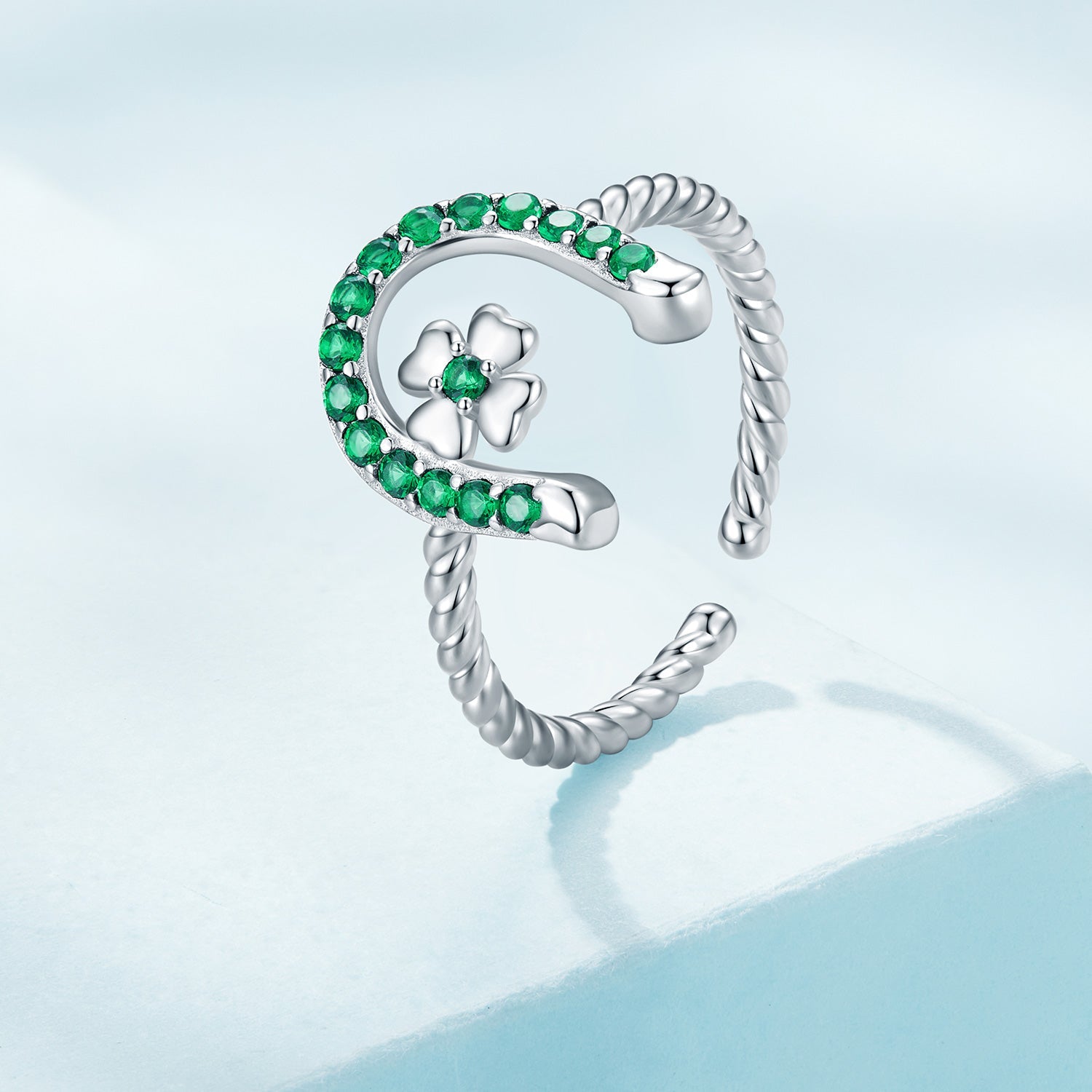 925 Sterling Silver Plated Platinum CZ Ring for Women on sale at MyriadMart