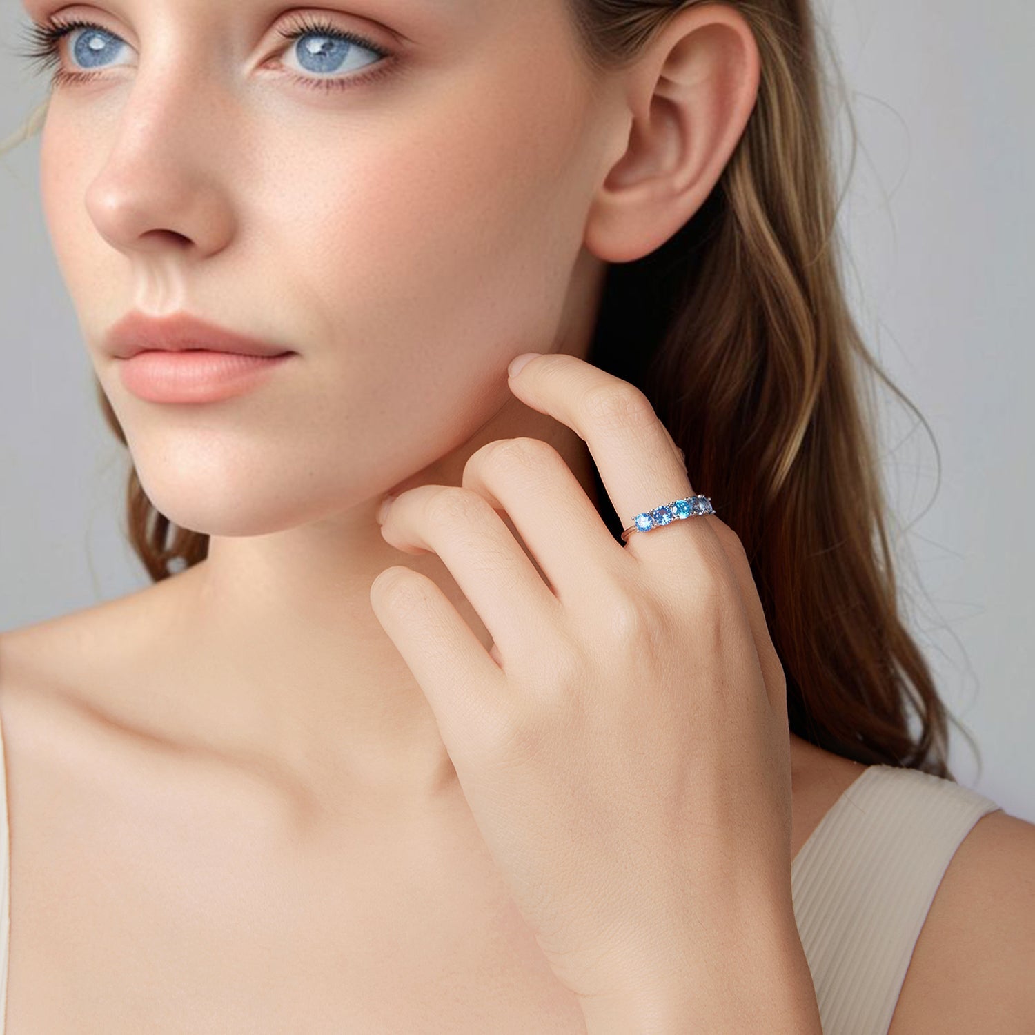 925 Sterling Silver Ring with White Gold Plating for Women, Size 6.0 on sale at MyriadMart