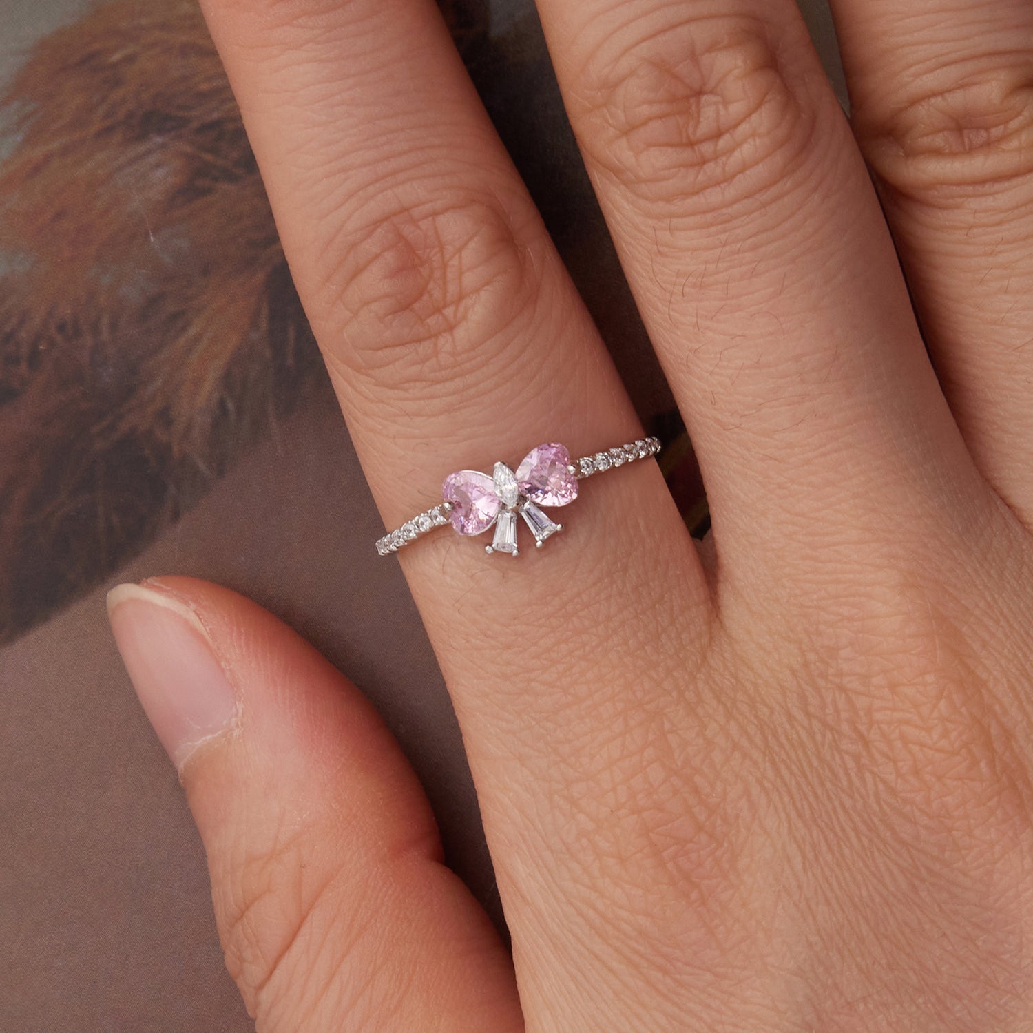 925 Sterling Silver Plated White Gold 0.65cm Pendant Ring Size 6 for Women on sale at MyriadMart