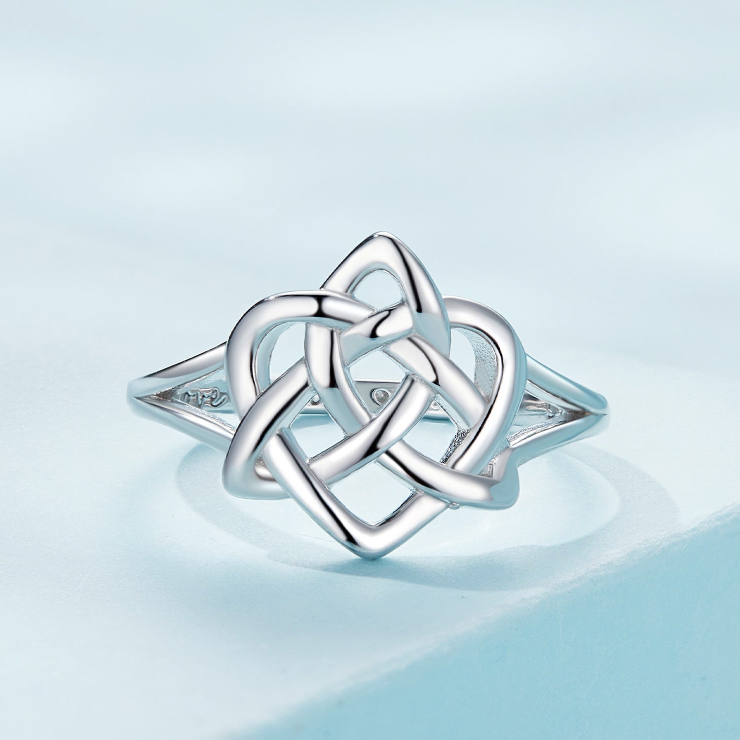 925 Sterling Silver Ring Size 6.0 with Platinum Plating on sale at MyriadMart