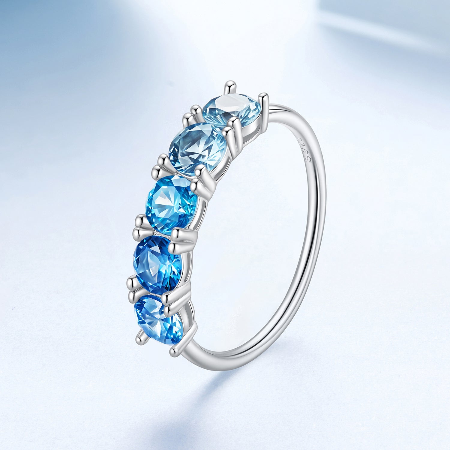 925 Sterling Silver Ring with White Gold Plating for Women, Size 6.0 on sale at MyriadMart