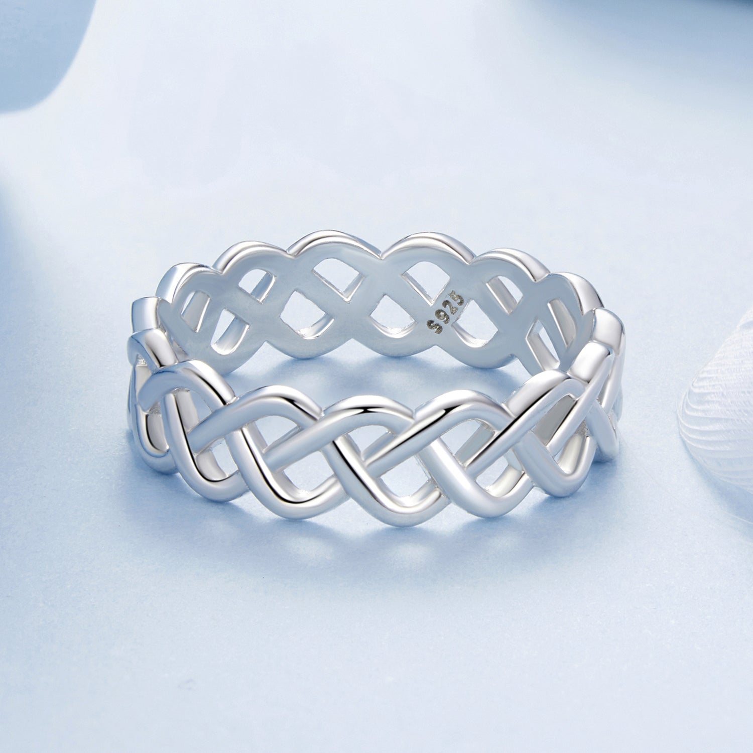 925 Sterling Silver and White Gold 0.5cm Ring Size 6.0 on sale at MyriadMart