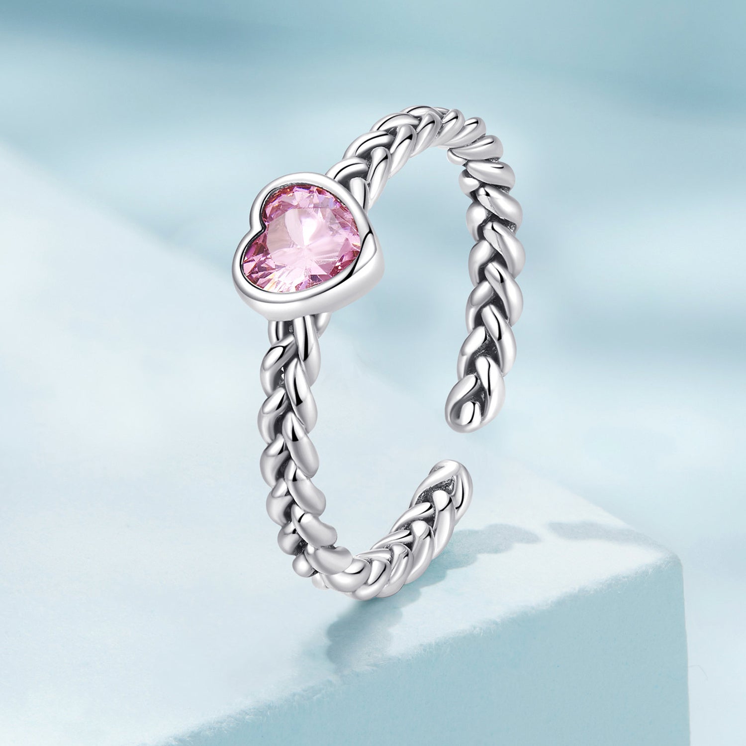 925 Sterling Silver Love CZ Ring for Women on sale at MyriadMart