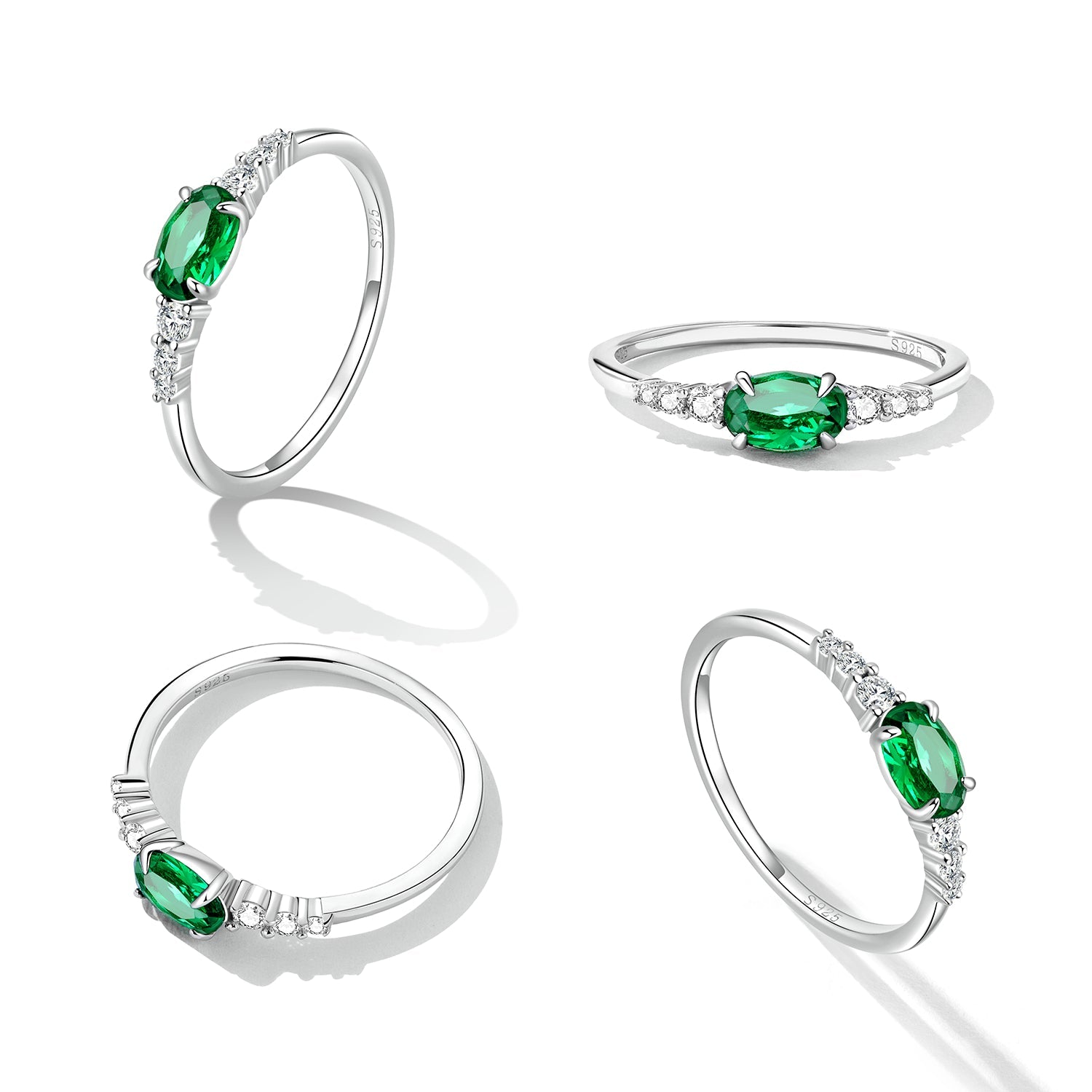 925 Sterling Silver & Platinum Plated 0.1cm CZ Ring for Women - Size 6.0 on sale at MyriadMart