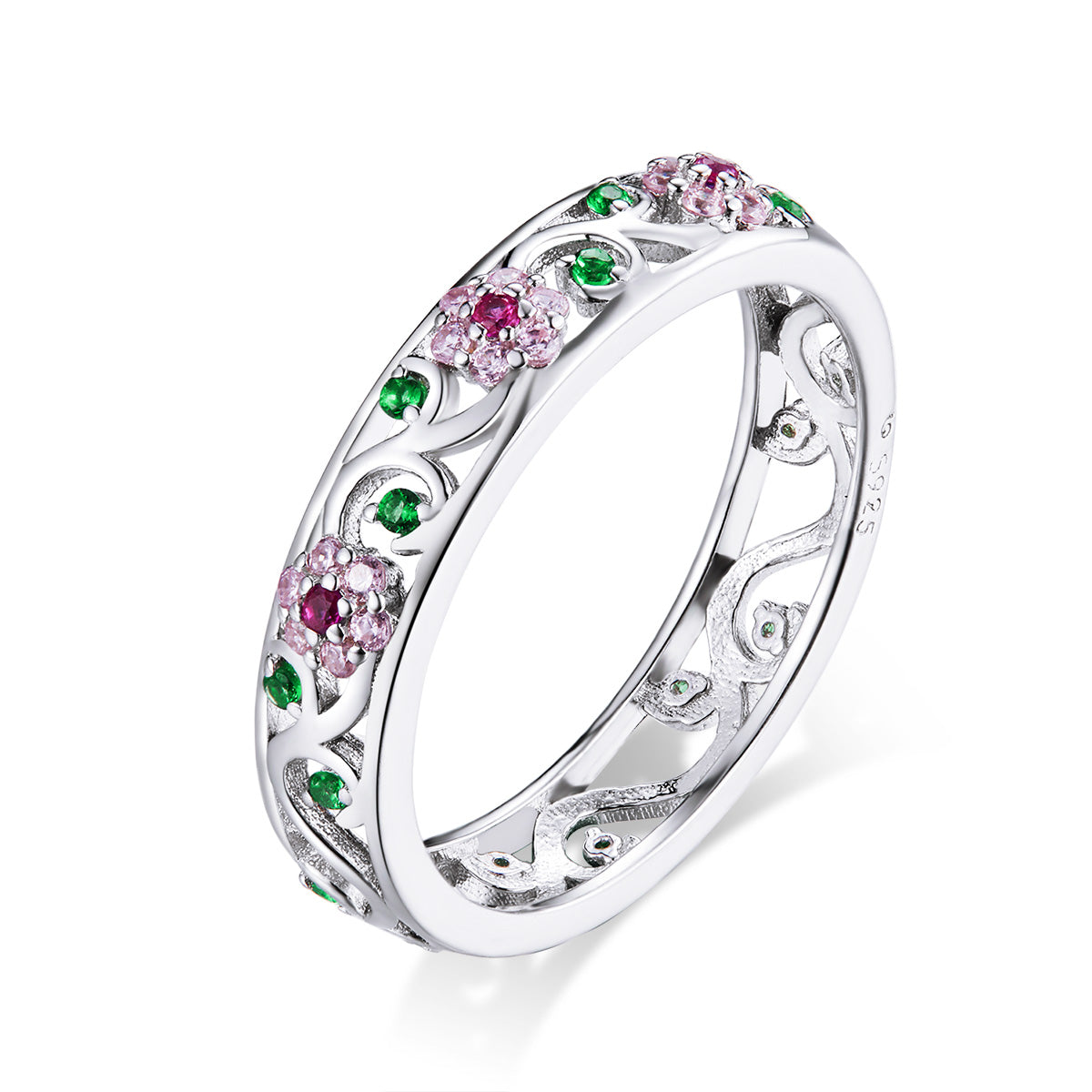 925 Sterling Silver Ring with Pavé Setting CZ - Size 6.0 on sale at MyriadMart