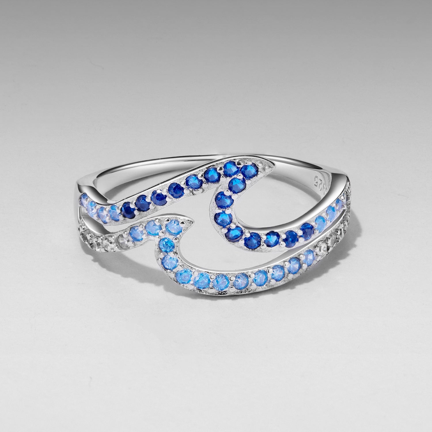925 Sterling Silver Size 6.0 White Gold Plated CZ Ring for Women on sale at MyriadMart