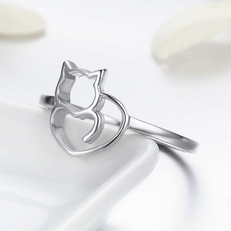 925 Sterling Silver Ring Size 5.0 with Platinum Plating for Women on sale at MyriadMart