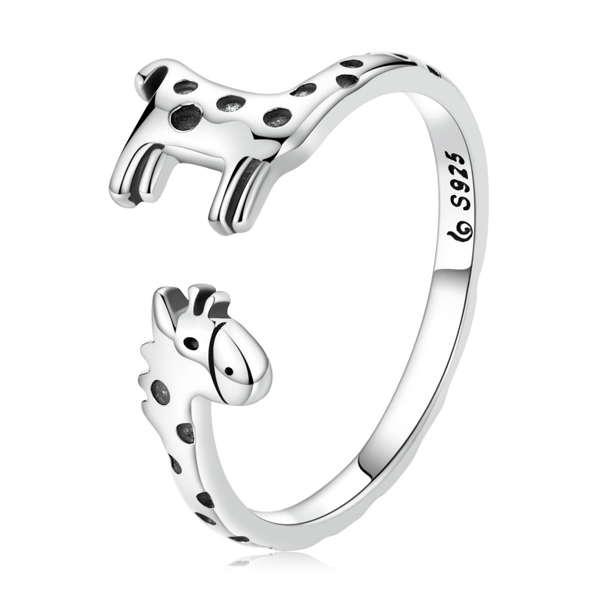 925 Sterling Silver Oxidized Giraffe Ring for Women on sale at MyriadMart