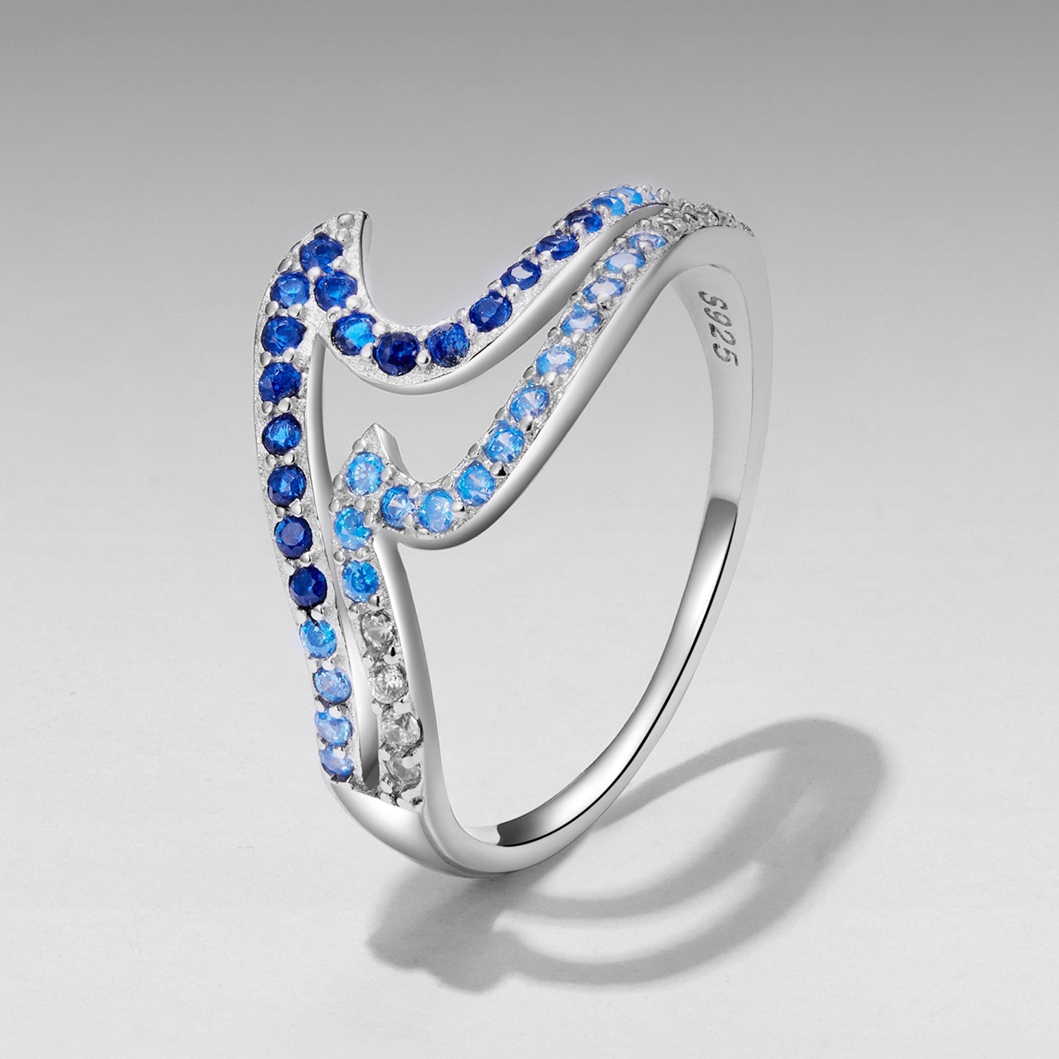 925 Sterling Silver Size 6.0 White Gold Plated CZ Ring for Women on sale at MyriadMart