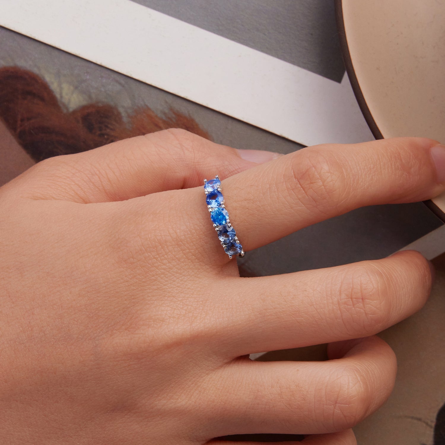 925 Sterling Silver Ring with White Gold Plating for Women, Size 6.0 on sale at MyriadMart