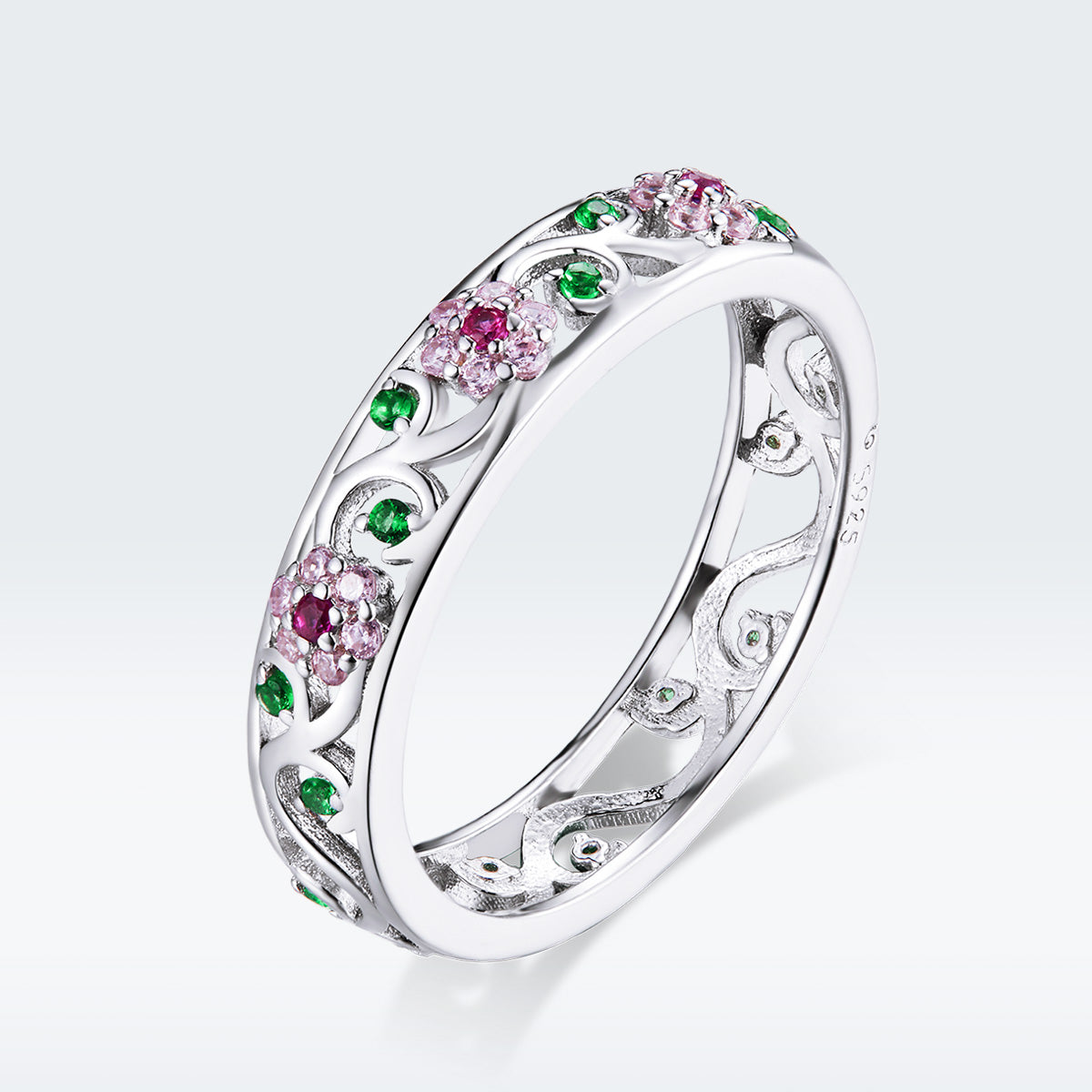 925 Sterling Silver Ring with Pavé Setting CZ - Size 6.0 on sale at MyriadMart