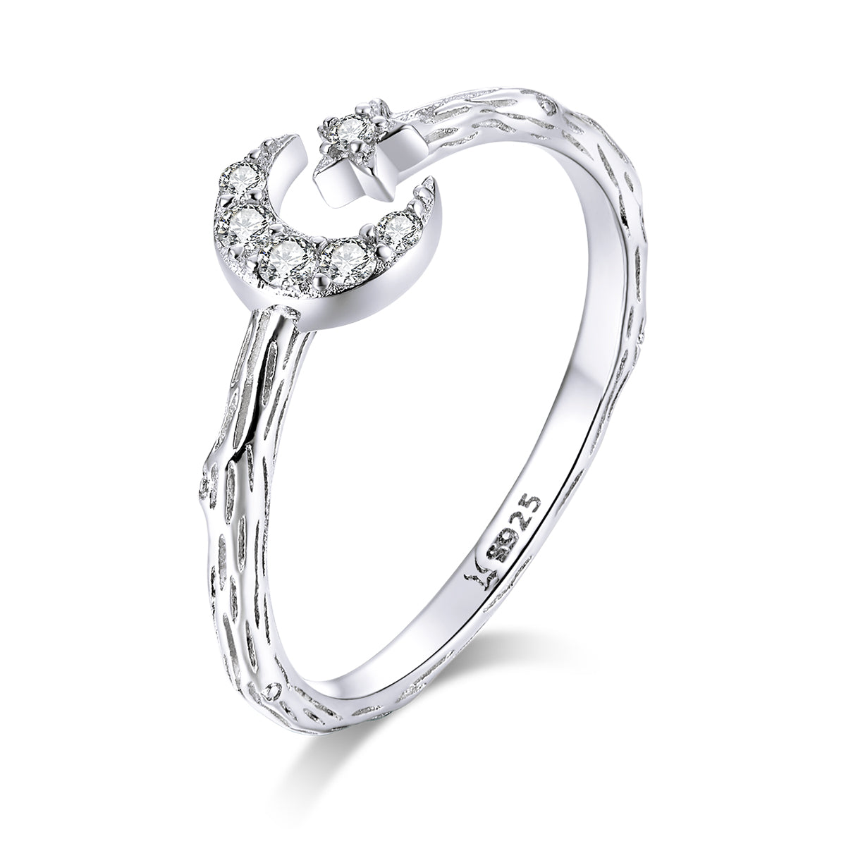 925 Sterling Silver Custom Ring with Pavé Setting CZ on sale at MyriadMart