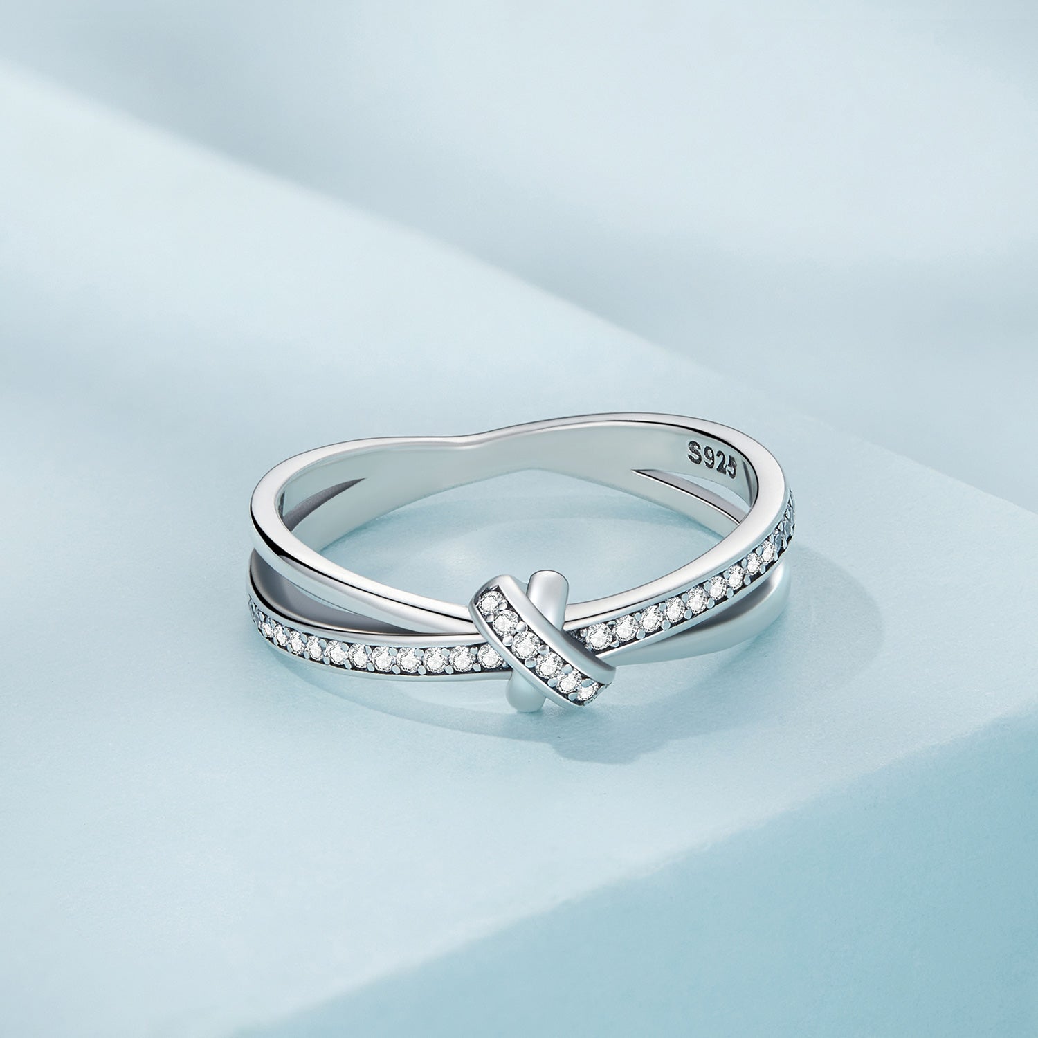 S925 Sterling Silver Oxidized Pavé Setting CZ Ring Size 6 for Women on sale at MyriadMart