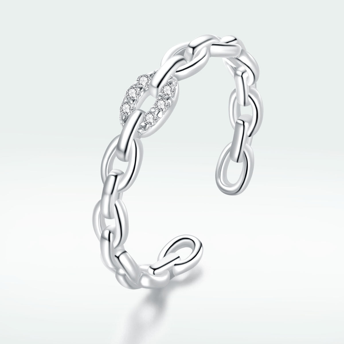 925 Sterling Silver 0.3cm Width CZ Pavé Setting Rings on sale at MyriadMart