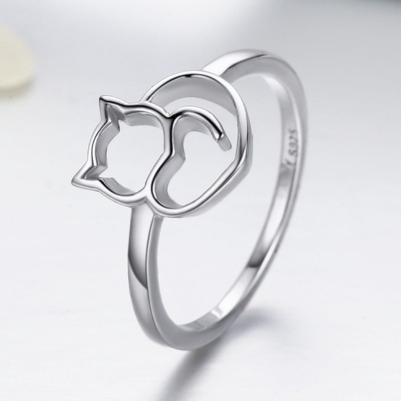 925 Sterling Silver Ring Size 5.0 with Platinum Plating for Women on sale at MyriadMart