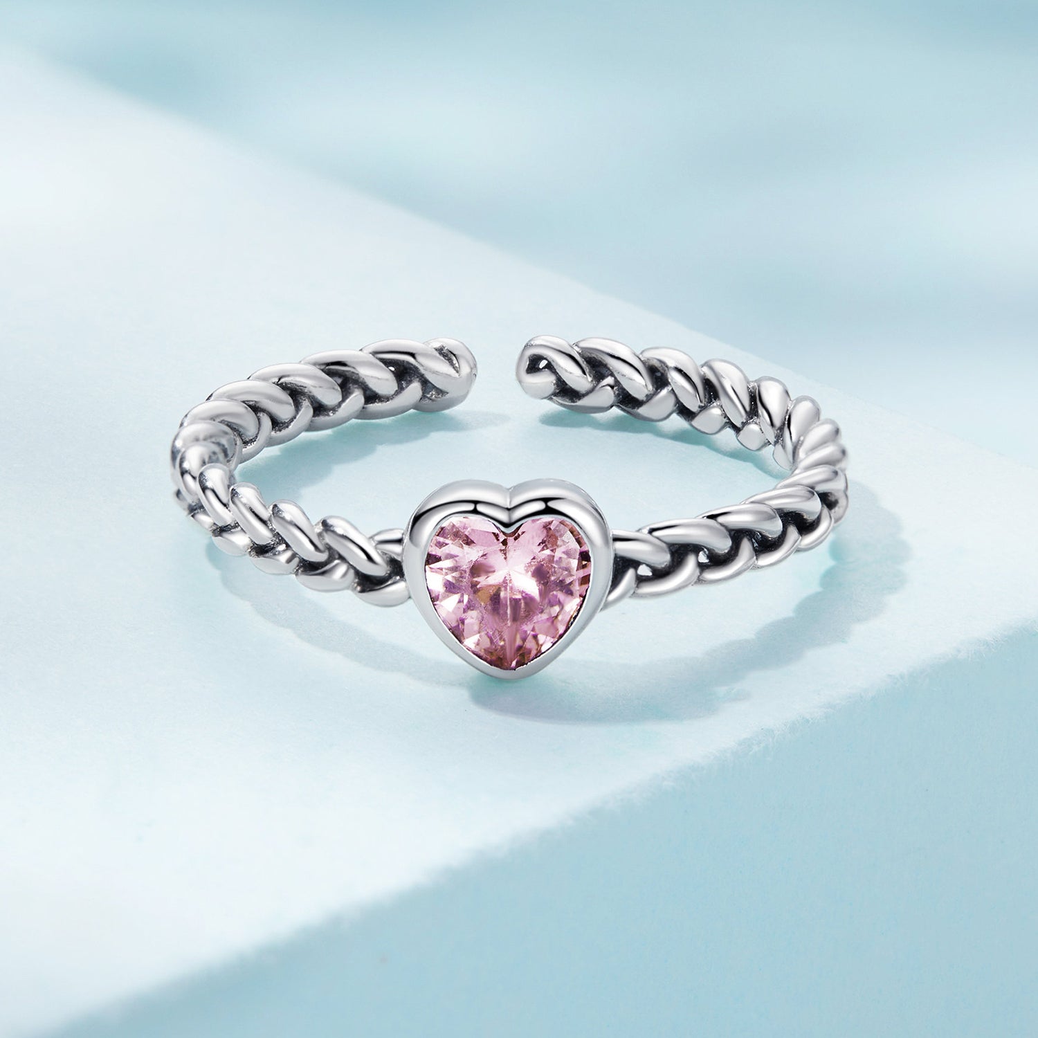 925 Sterling Silver Love CZ Ring for Women on sale at MyriadMart