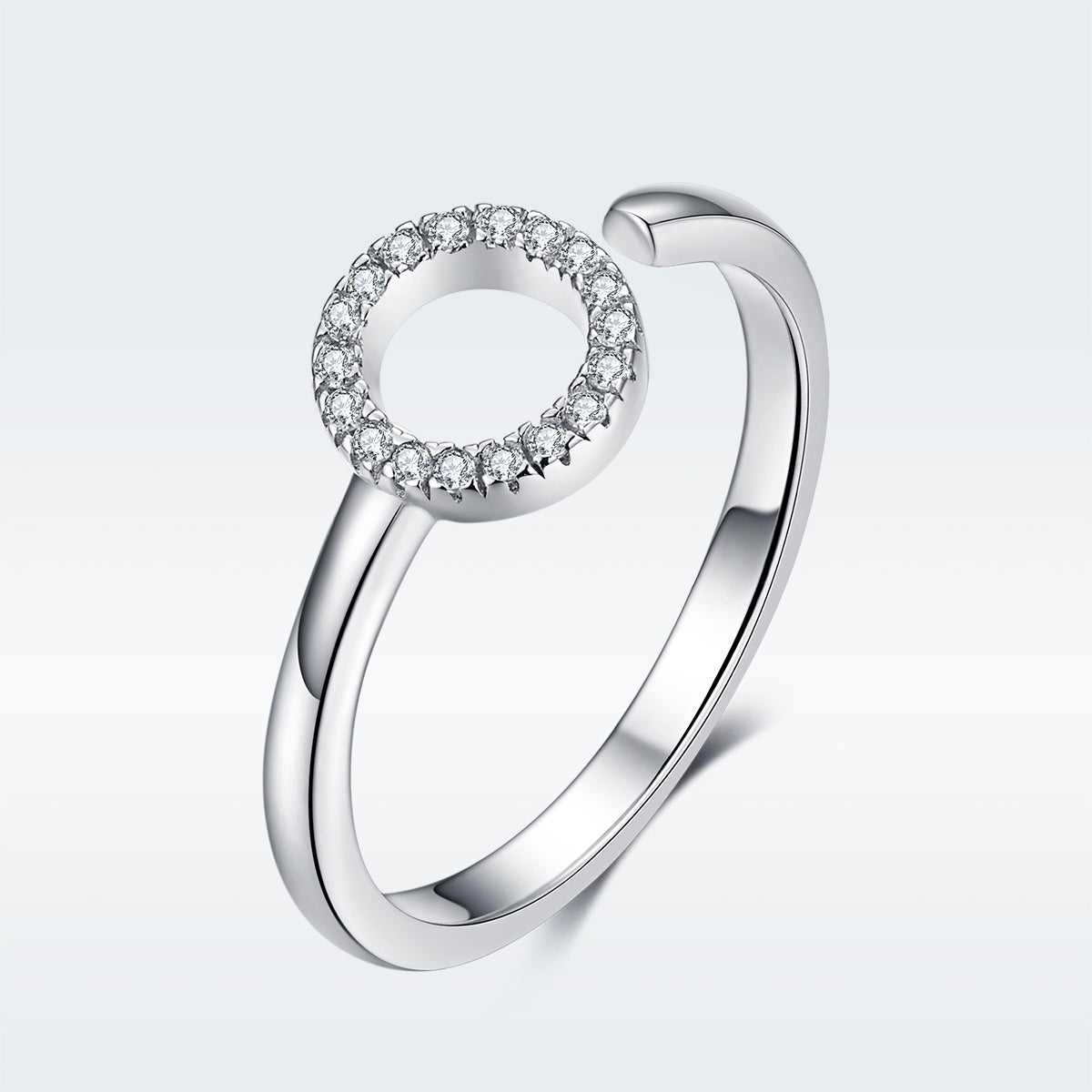 925 Sterling Silver Ring with Pavé Set CZ on sale at MyriadMart