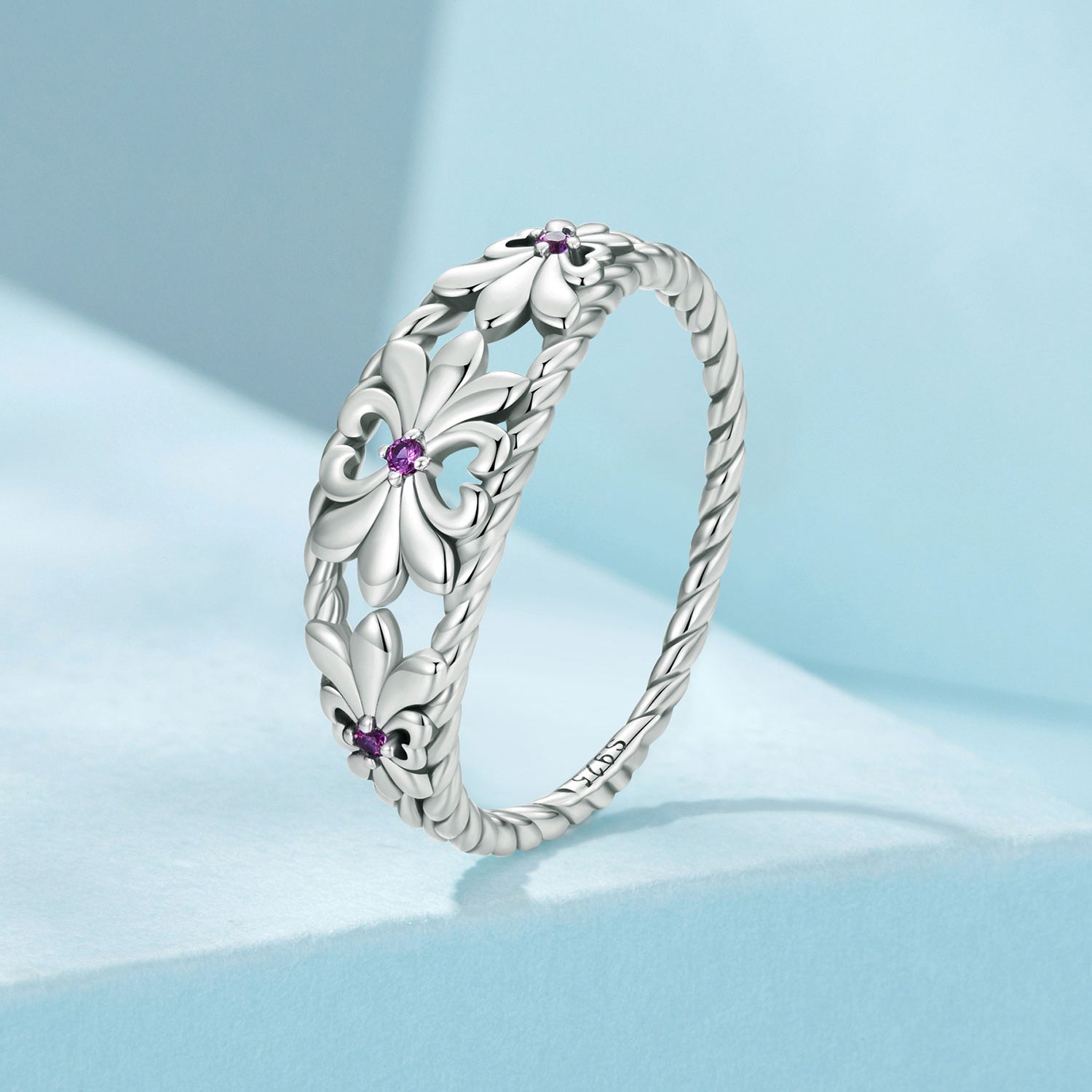 925 Sterling Silver Oxidized 1.3mm Pavé Set CZ Ring Size 6.0 for Women on sale at MyriadMart
