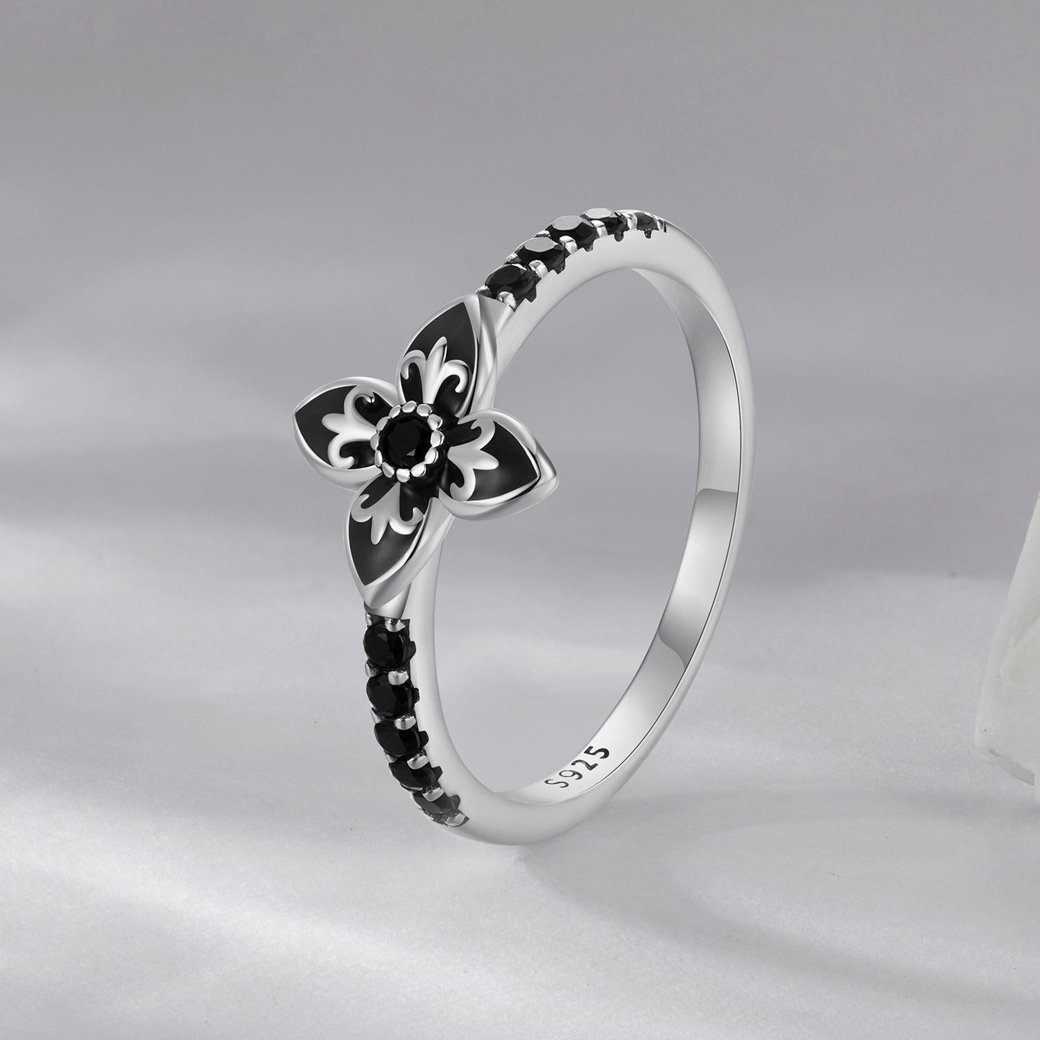 925 Sterling Silver Enamel 0.9x1.0cm Pendant Rings for Women on sale at MyriadMart