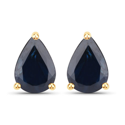 1.60 Carat Genuine Blue Sapphire 10K Yellow Gold Earrings on sale at MyriadMart