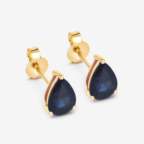 1.60 Carat Genuine Blue Sapphire 10K Yellow Gold Earrings on sale at MyriadMart