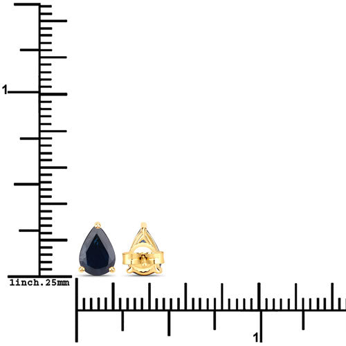 1.60 Carat Genuine Blue Sapphire 10K Yellow Gold Earrings on sale at MyriadMart