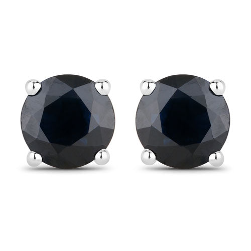 1.70 Carat Genuine Blue Sapphire 10K White Gold Earrings on sale at MyriadMart