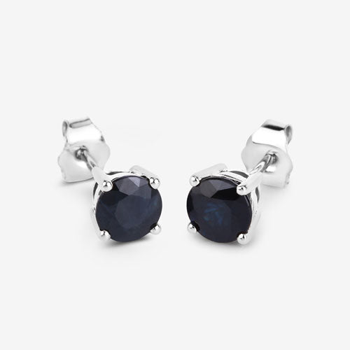 1.70 Carat Genuine Blue Sapphire 10K White Gold Earrings on sale at MyriadMart