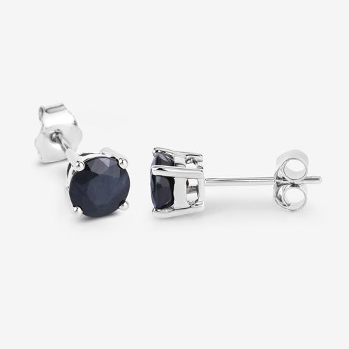 1.70 Carat Genuine Blue Sapphire 10K White Gold Earrings on sale at MyriadMart