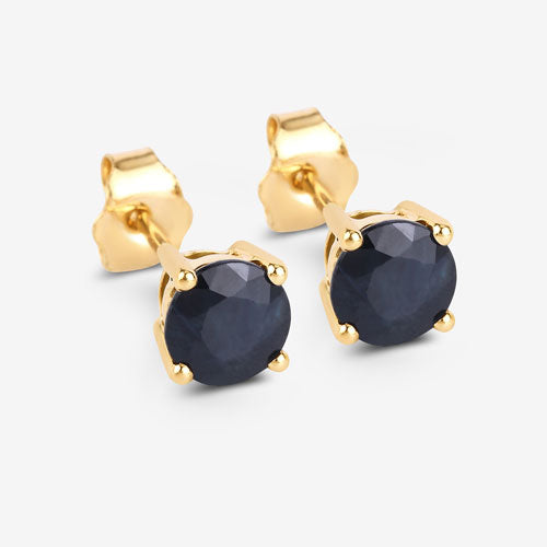 1.70 Carat Genuine Blue Sapphire 10K Yellow Gold Earrings on sale at MyriadMart