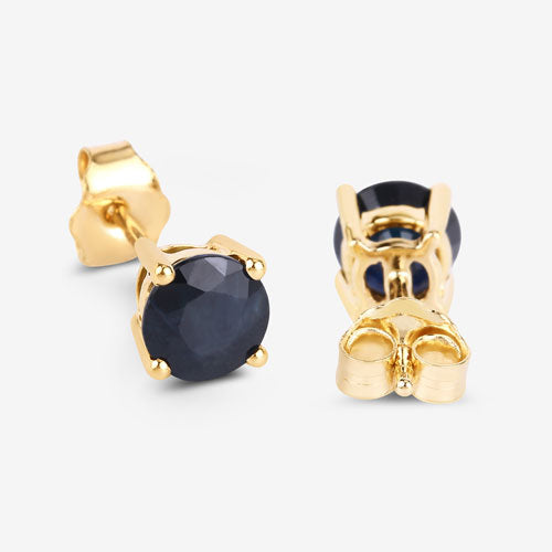 1.70 Carat Genuine Blue Sapphire 10K Yellow Gold Earrings on sale at MyriadMart