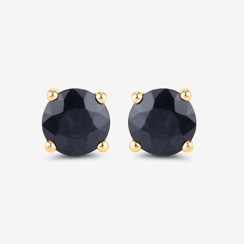 1.70 Carat Genuine Blue Sapphire 10K Yellow Gold Earrings on sale at MyriadMart