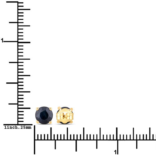 1.70 Carat Genuine Blue Sapphire 10K Yellow Gold Earrings on sale at MyriadMart