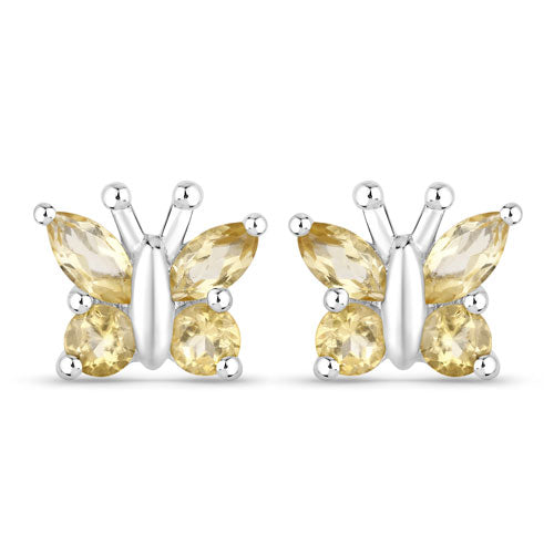 0.88 Carat Genuine Citrine .925 Sterling Silver Earrings on sale at MyriadMart