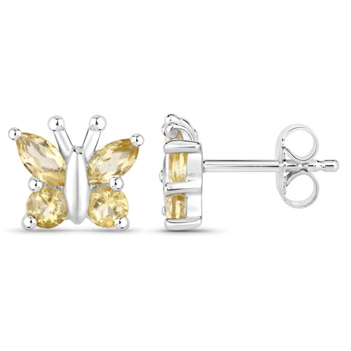 0.88 Carat Genuine Citrine .925 Sterling Silver Earrings on sale at MyriadMart
