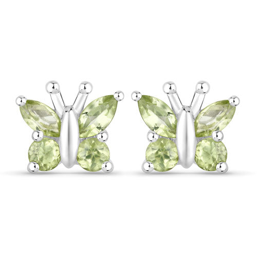 1.00 Carat Genuine Peridot .925 Sterling Silver Earrings on sale at MyriadMart