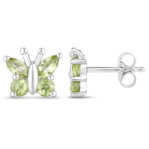 1.00 Carat Genuine Peridot .925 Sterling Silver Earrings on sale at MyriadMart