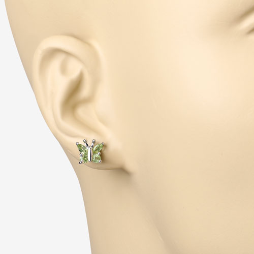 1.00 Carat Genuine Peridot .925 Sterling Silver Earrings on sale at MyriadMart