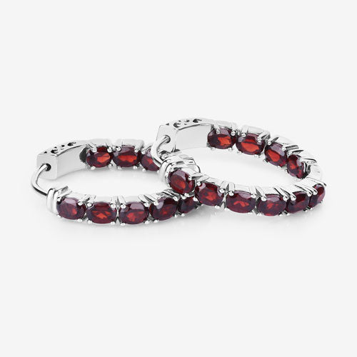 4.00 Carat Genuine Garnet .925 Sterling Silver Earrings on sale at MyriadMart