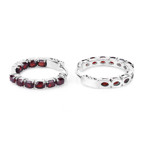 4.00 Carat Genuine Garnet .925 Sterling Silver Earrings on sale at MyriadMart