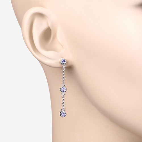 0.60 Carat Genuine Tanzanite .925 Sterling Silver Earrings on sale at MyriadMart