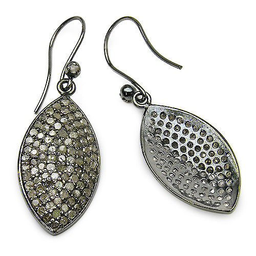 2.82 Carat Genuine Diamond .925 Sterling Silver Earrings on sale at MyriadMart