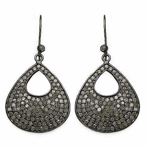 3.03 Carat Genuine Diamond .925 Sterling Silver Earrings on sale at MyriadMart