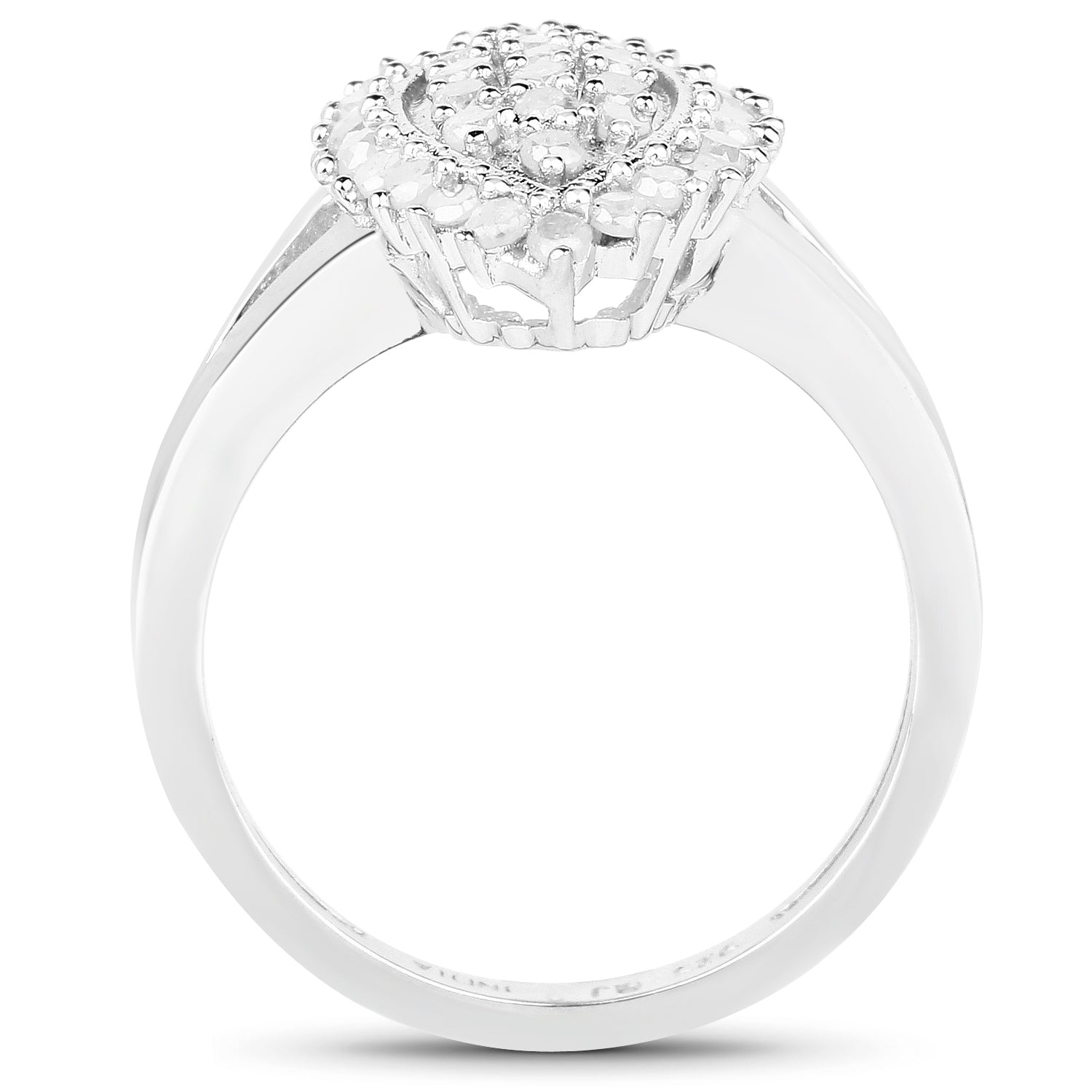 0.62 Carat Genuine White Diamond .925 Sterling Silver Ring on sale at MyriadMart