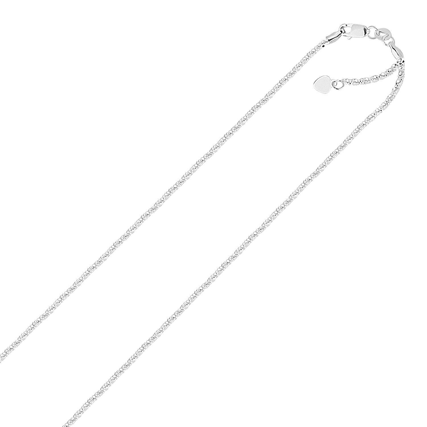 Sterling Silver 1.5mm Adjustable Sparkle Chain on sale at MyriadMart