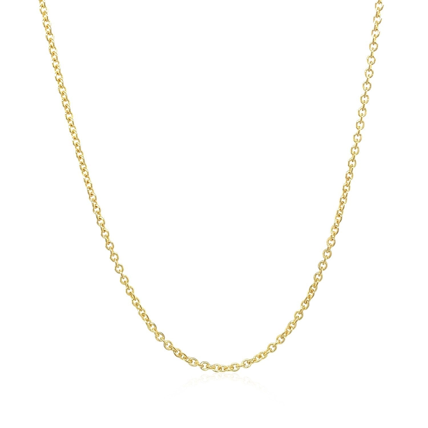 14k Yellow Gold Forsantina Lite Cable Link Chain 1.5mm on sale at MyriadMart