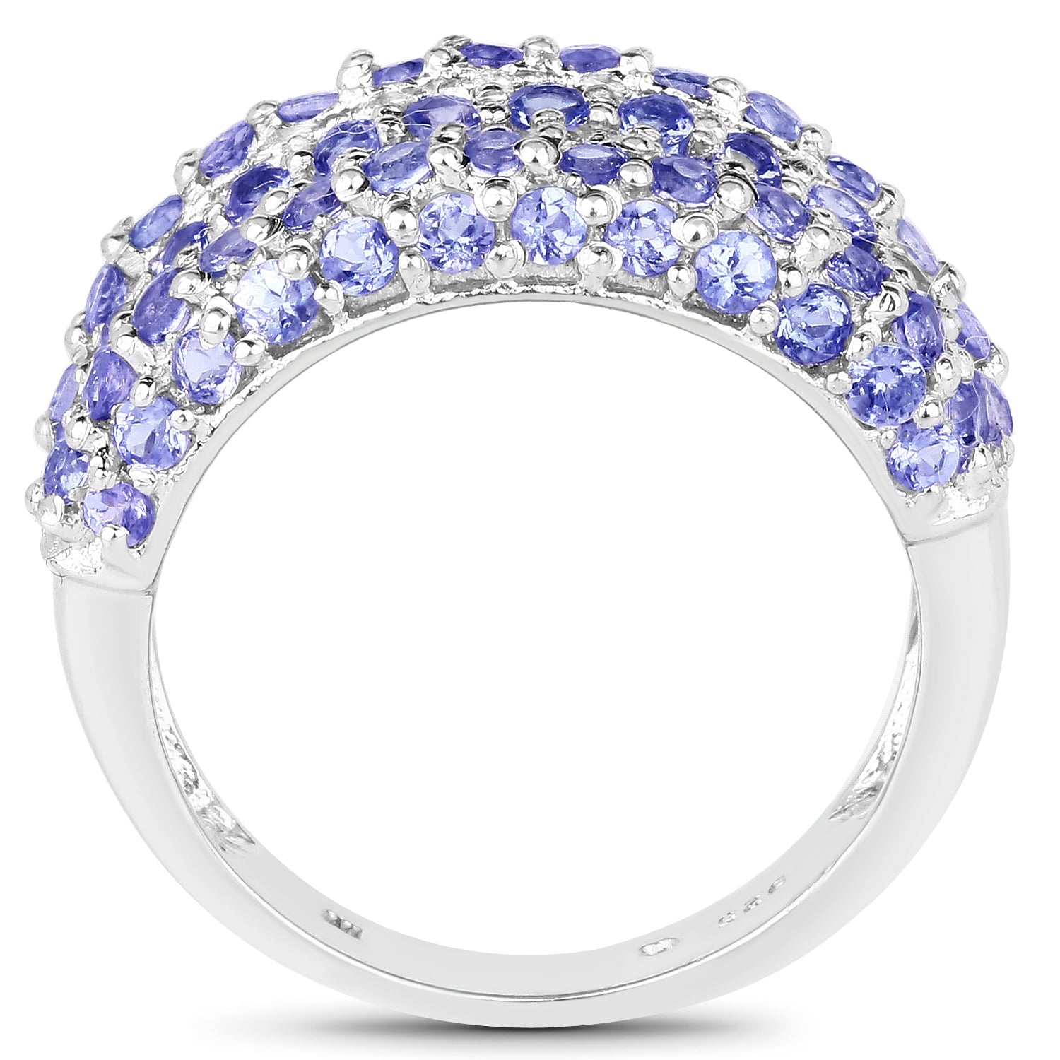 2.47 Carat Genuine Tanzanite .925 Sterling Silver Ring on sale at MyriadMart