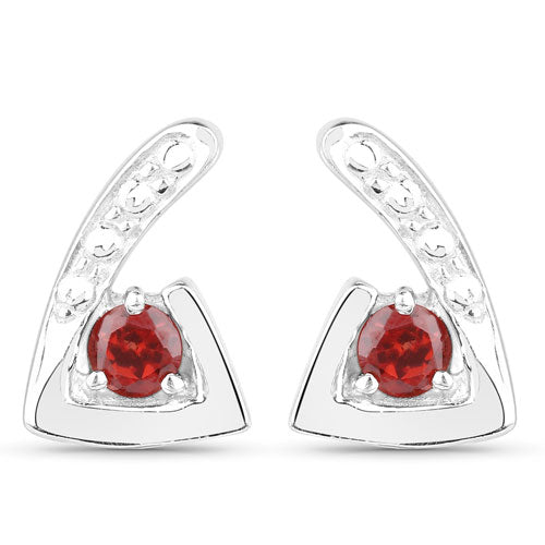 0.44 Carat Genuine Garnet .925 Sterling Silver Earrings on sale at MyriadMart